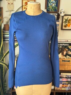Smartwool Base layer Longsleeve Shirt Wool Blend Women’s Large Blue